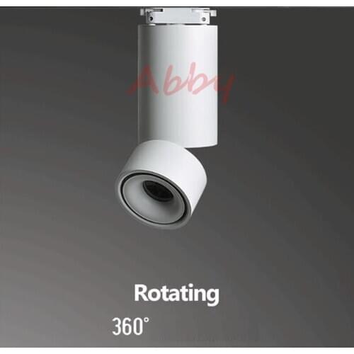 NEW 360 Degree Rotation AC85-265V 15W/20W Dimmable CREE LED high quality Track Spotlight Tracking Rail Lighting free shipping