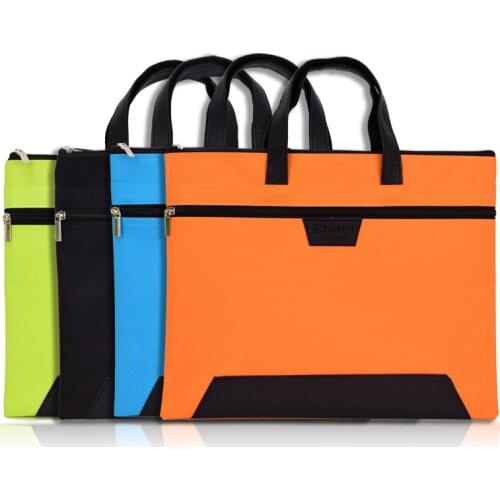 A4 Portable File Bag Briefcase Business File Bag Oxford Cloth Handbag File Folder Information Bag School Supplies
