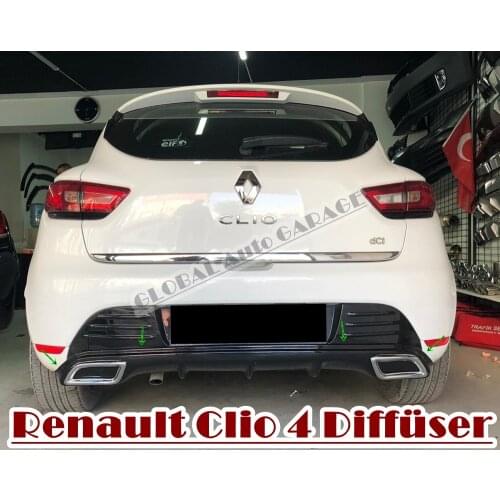 For Renault Clio 4 Diffuser 2012 2013 2014 2015 2016 2017 2018 Extension Rear Bumper Attachment Car Auto Accessory Universal Lip