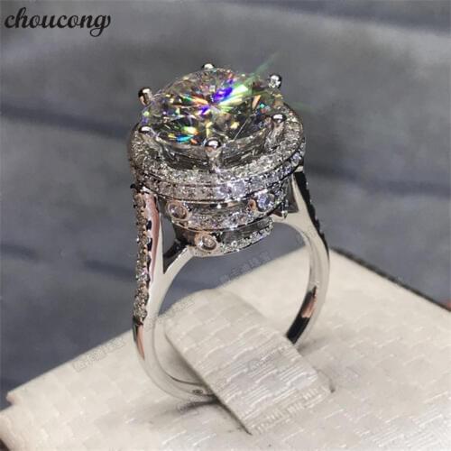 Choucong Luxury Promise Finger Ring 925 sterling Silver AAAAA cz Court Engagement Band Rings For Women men Wedding Jewelry Gift