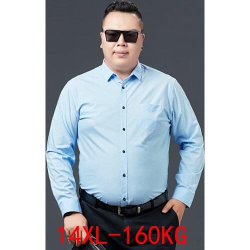 Large Size 12xl Men Big Shirt Long Sleeve 8XL 10XL autumn Office Dress Shirts Formal 7XL 9XL 11XL Shirts Business