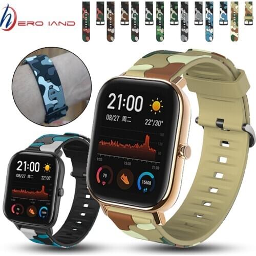 Replacement Band For Huami Amazfit GTS /GTS 2 Silicone Strap For Xiaomi Amazfit BIP U/S/GTR 42mm Wristband Adjustable Watch Belt