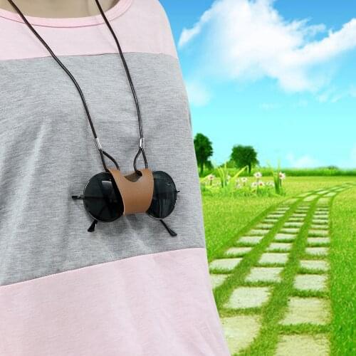 Classic style Sunglasses Lanyard Glasses Sunglasses Chain Shatter-resistant Anti-lost Glasses Rope PU Hanging Neck Glasses Case