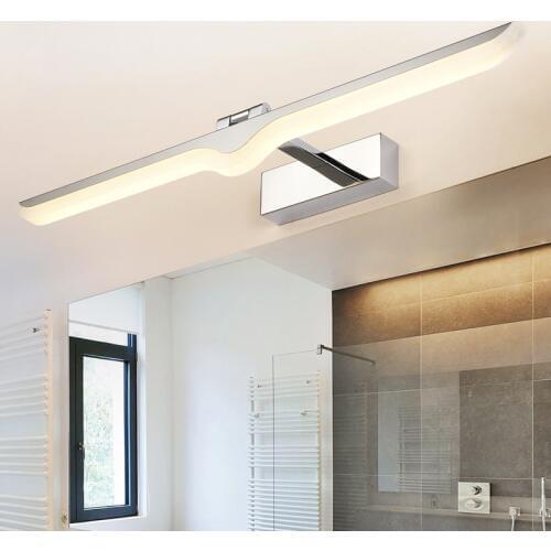 Modern Waterproof Led Wall Lamp Chrome Sconce for Indoor Bathroom Living Room Mirror Lights Fixtures 100-240V