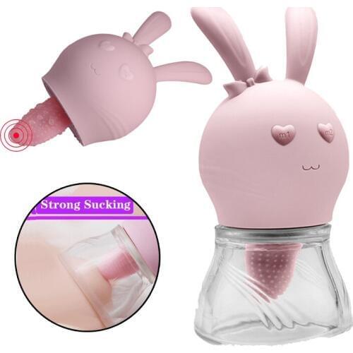 7 Speeds Sucking Clitoris Stimulator Vibrator Breast Enlargement Massager Tougue Licking Vibrator Masturbator for Woman Sex Toys