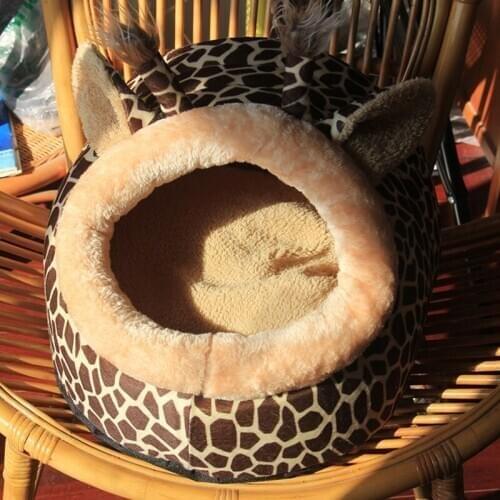 Deer Shape Dog House Bed Sofa Soft Warm Cat Cotton Cozy Puppy Kitten Pet Kennel Dog Bed Cat House For Small Dog Animals Product