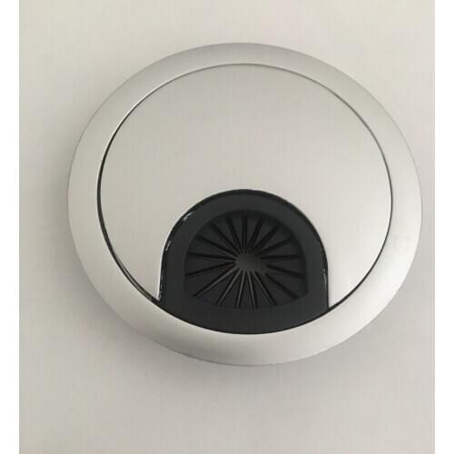 1PC Good Quality Computer Desk Table Grommet Cable Port Zinc Alloy Desk Wire Hole Cover 60mm