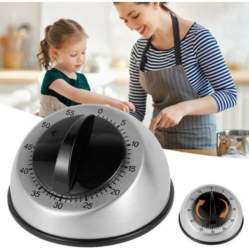 1PC Kitchen Mechanical Cooking Timer Tool Cooking Baking Reminder Stainless Tool 60 Minutes Countdown Cuisine Accessoires