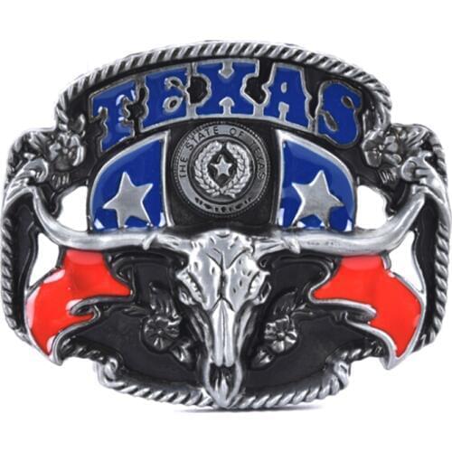 1pc DIY Texas Style Bull Head Belt Buckle Alloy Leather West Cowboy Strap Buckles American Mens Mature Belts Decoration