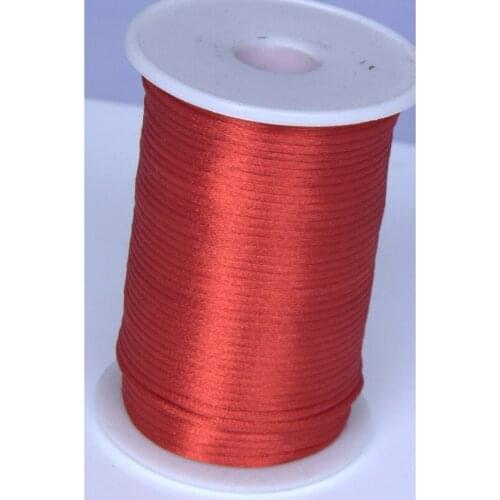 10 yards Red 2MM Rattail Satin Cord Macrame Beading Nylon Chinese knot rope wholesale bulk jewellery making supplies Handicraft