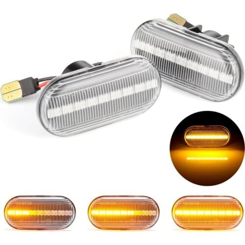 2PCS LED Dynamic Turn Signal Light Sequential For Renault CLIO ESPACE KANGOO MEGANE LAGUNA MASTER 19 Side Marker Blinker Light