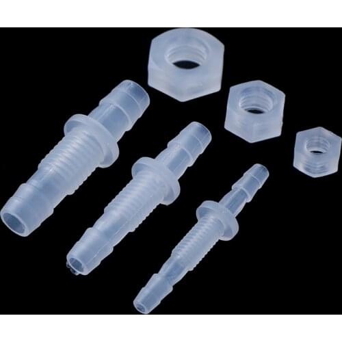 5Pcs New Hot Thread Hex Nut Straight Connectors Aquarium Fish Tank Adapter Air Pump Hose Wholesale