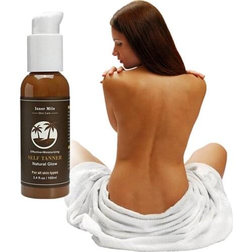 50ml Sunless Self Tanning Lotion Bronze Quickly Coloring Body Tan Face Cream Natural P3K7