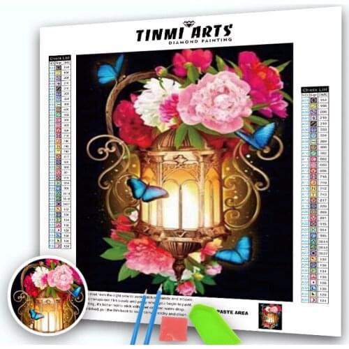 5D Full Round Diamond Painting Peony Rose Flower & Butterfly Embroidery Mosaic Cross Stitch Crafts Kit Home Decor Gift