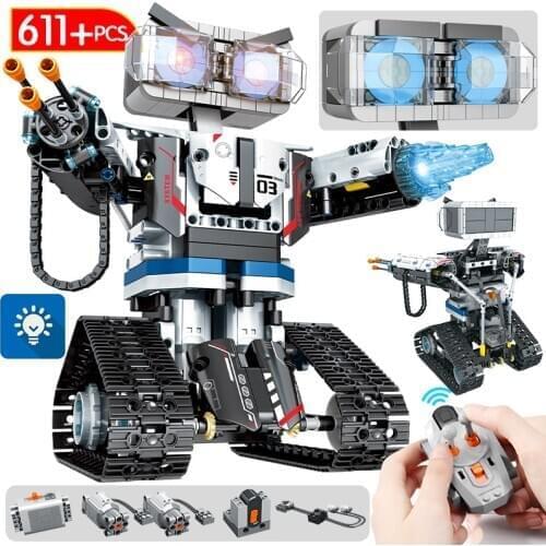 611PCS NEW City Technical RC Robot Electric Building Blocks Creator Remote Control Intelligent Robot Car Brick Toys For Children