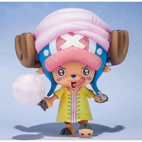 9CM One Piece spun sugar Tony Chopper Doll Model PVC Cake ornaments Collect gifts
