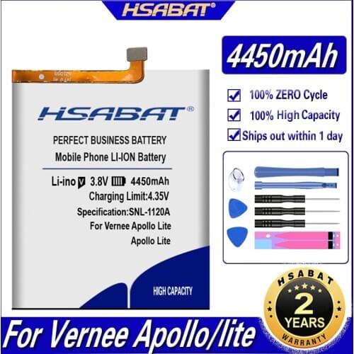 HSABAT 4450mAh SD456074PE Battery for Vernee Apollo/Apollo Lite for Vernee Apollo Lite
