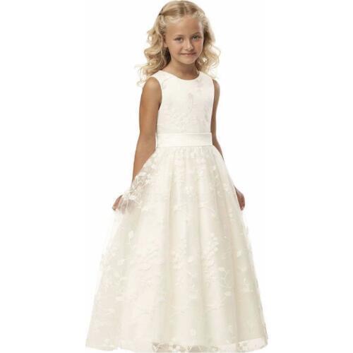 White Lace Princess Girl Dress Girls Wedding Dress Party Clothing Spring Autumn Delicate First Communion Kids costumes