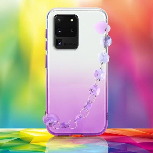 50pcs/lot Gradient TPU Phone Case For Huawei P Smart Z P20 P30 Pro P40 Lite E Y5 Y6 Y7 2019 Back Cover & Crystal bracelet