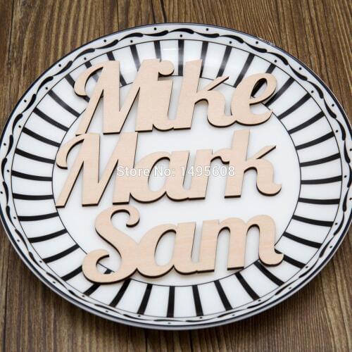 Wooden Wedding Place Setting,Wedding Place Setting,Name Place Setting,Wedding Place Cards