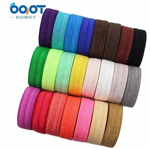 E-20421-578,10yards 5/8'' Ribbon Elastic Foldover Elastics Stretch Hair Ties Headbands for Baby Girls Hair Bow