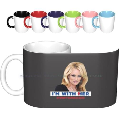 I'm With Her Stormy Daniels Ceramic Mugs Coffee Cups Milk Tea Mug Stormy Daniels Funny Anti Trump Donald Trump Walpaper