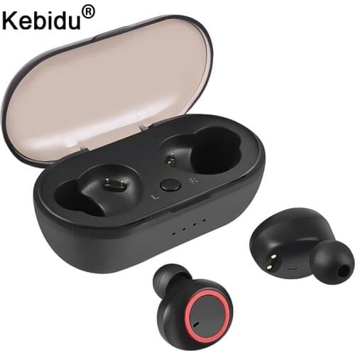 Kebidu TWS 5.0 Bluetooth Headphone 3D Stereo Sports Headset Wireless Earphone Waterproof with microphone Handsfree Earbuds