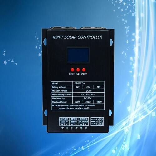 MPPT 20A 30A 40A 50A 60A Solar Charge Controller 12V 24V 48V Auto Solar Panel Battery Charge Regulator LCD Display