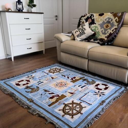 Pirate Ship Style Carpet, Navigation design, Carpet & Table Cloth & Sofa Blanket & Beach Cover