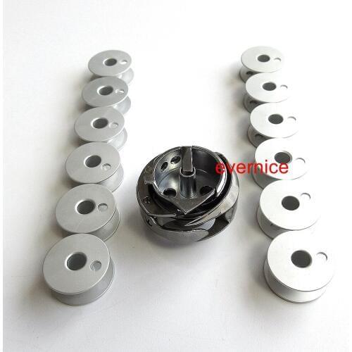 Hook & Bobbin Case & 10 Bobbin For Juki Lh-512 515 2-Needle Sewing Machine