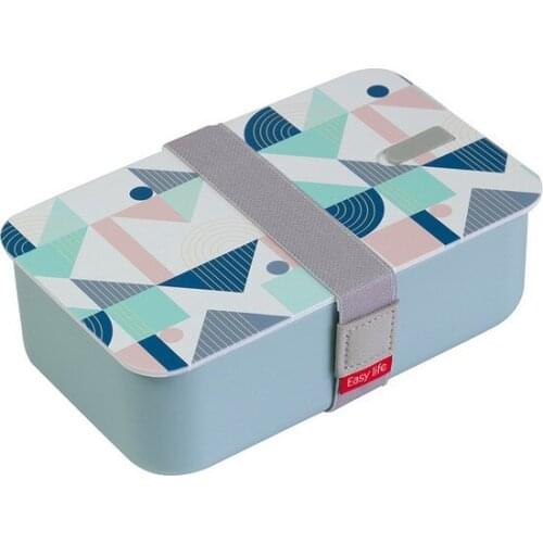 Lunch box Geo Blue polypropylene 1000 ml (19 x 12 x 6 cm)