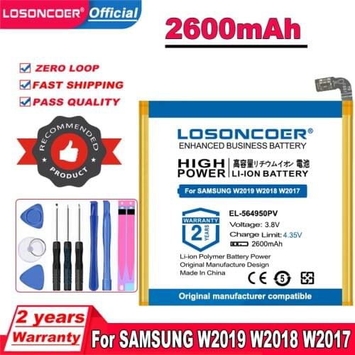 LOSONCOER Top Brand 100% New 2600mAh EL-564950PV Battery For SAMSUNG W2016 W2017 W2018 W2019 E540020 574948