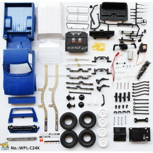 WPL C24 RC Turck 1:16 Car KIT DIY Remote Control Car 2.4G RC Crawler Off-road Car Buggy Moving Machine RC Car 4WD Kids Boys Toy