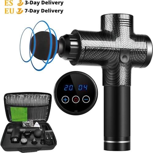 Massage Gun Fascia Massage LCD Display With 6 Massage Heads Body Slimming Therapy Deep Muscle Massager