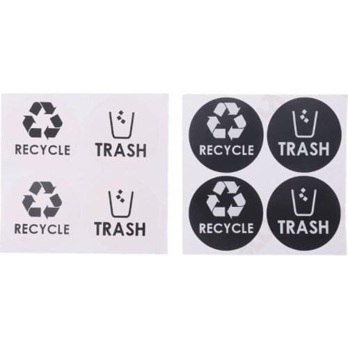 2021 new recycling garbage symbol vinyl lettering decal sticker trash bin garbage container home decoration gift