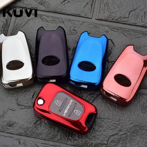 New TPU Car Key Case For Kia Ceed Picanto Sportage For Hyundai I30 Ix35 Car Key Case Smart holder cover keychain Car Keyring