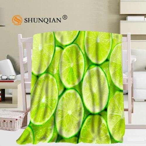 Custom lemons limes Blankets Travel Sofa Falafel Blankets Soft Fluffy Warm 56x80inch 50X60inch 40X50inch
