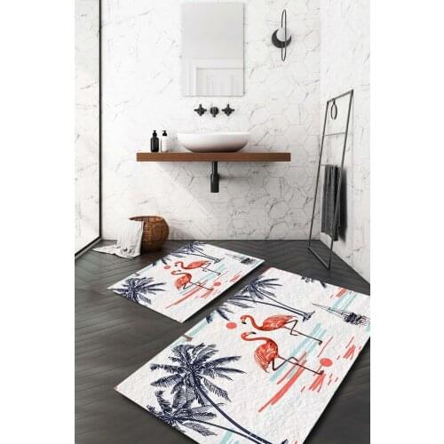 Orange Flamingo Bath Mat trend gift bath mat stylish quality flashy decorative decoration flamingo orange