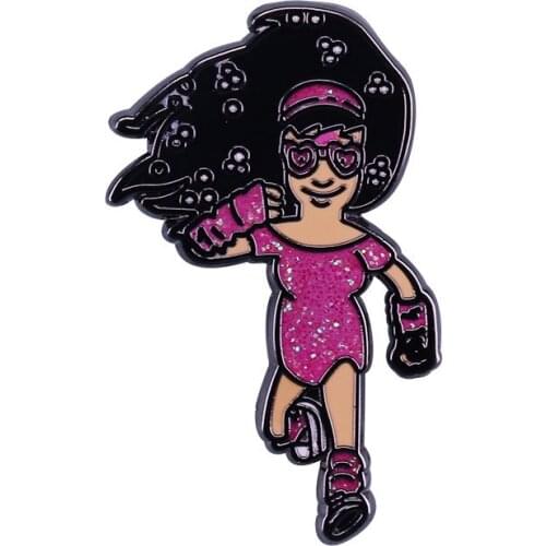 Bad Tina Belcher in Pink Glitter Brooch No you can't! It includes material that may not be suitable for all ages