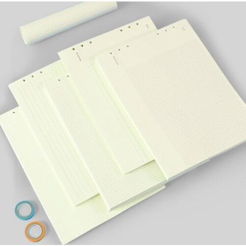 100 Sheet A4 6 Holes Spiral Binder Notebook Paper Refill Inside Page Line/Grid/Blank/Cornell Agenda School Stationery