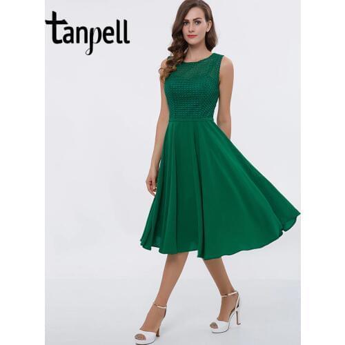Женские платья ниже колена Tanpell China At AliExpress