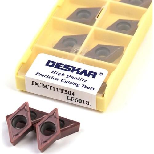 DCMT070204MV DCMT070208MV DCMT11T304 DCMT11T308 LF6018 carbide insert DESKAR insert stainless steel lathe tool