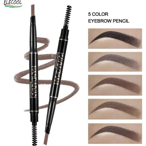 ELECOOL Ultra Fine Triangle Eyebrow Pencil Precise Brow Definer Long Lasting Waterproof Blonde Brown Eye Brow Makeup 5 Colors