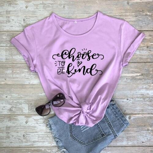 Inspirational Choose to be kind Christian art T-Shirt funny 100% Cotton grunge fashion graphic women quote unisex tshirt top tee