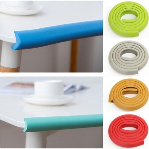 2M Baby Safety Desk Table Edge Guard Soft Strip Security L-Shaped Kids Protection Bumper Edge Corner Home Anti-collision Strip