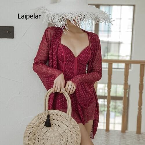 2021 New Womens Siamese Summer Lace High Quality Swimming 2 Pes Set Sexy Beach Suit