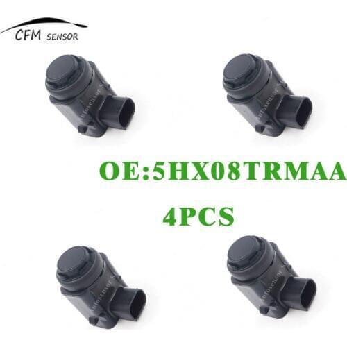 4pcs New 5HX08TRMAA Front PDC Ultrasonic Parking Sensor For Jeep Grand Cherokee 3 Pins 0263003584