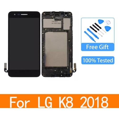 5.0" For LG K8 2018 LCD Aristo 2 Plus SP200 Display MX210 LM-X210 X210AM X210MA SP200 X210 Touch Screen Digitizer Assembly Frame