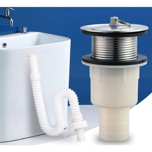 Wash Basin Drains Filter Universal Sink Strainer Stopper Bathtub Outfall Plug Downpipe set Bathroom Fixture Hardware Accessories