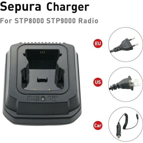 Desktop Rapid Battery Charger Base Set for Sepura Series Walkie Talkie STP8000 STP9000 Ham Radio Hf Transceiver